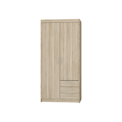 LE Elena 2D 3S DL02 3S Wardrobe in Sonoma Oak