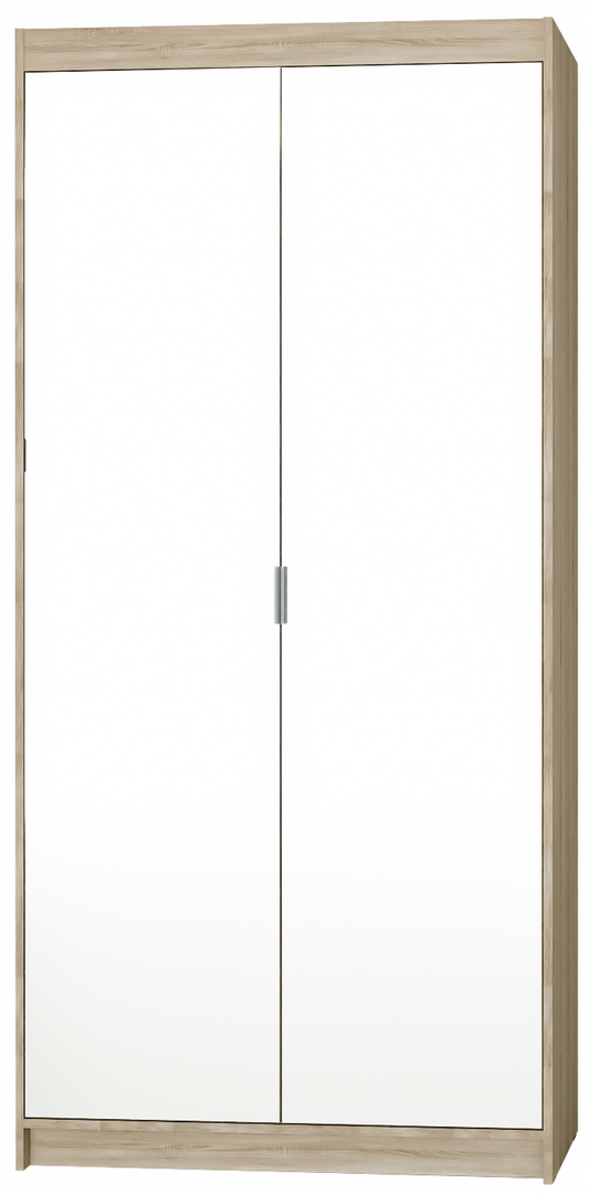 LE Elena 2D Mirrored Wardrobe in Sonoma Oak