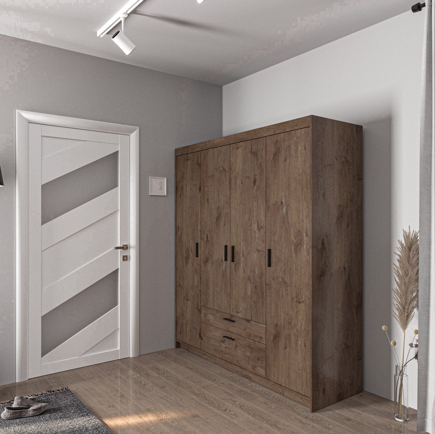 LE Elena 4D DL04 Wardrobe in Lefkas Oak