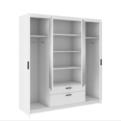 LE Elena 4D DL04 Wardrobe in White