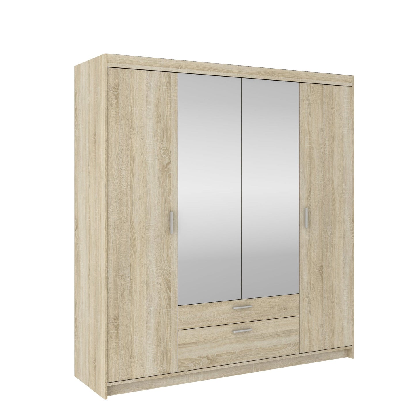 LE Elena 4D DL04 Mirrored Wardrobe in Sonoma Oak