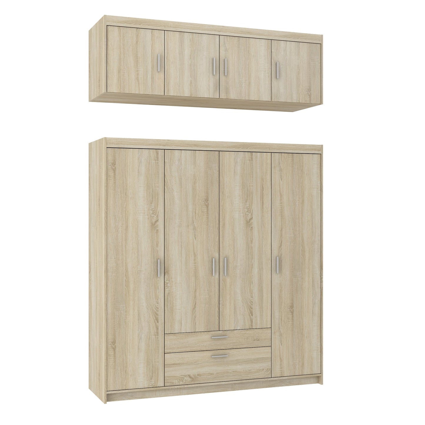 E Elena 4D NAELSO04 Overhead Cabinet in Sonoma Oak