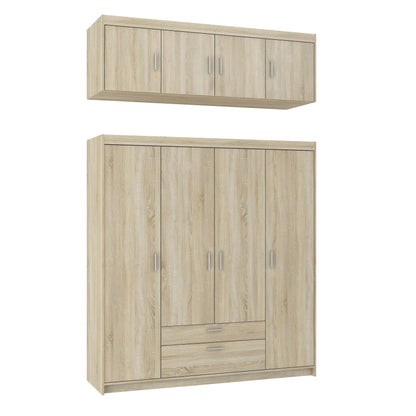 E Elena 4D NAELSO04 Overhead Cabinet in Sonoma Oak