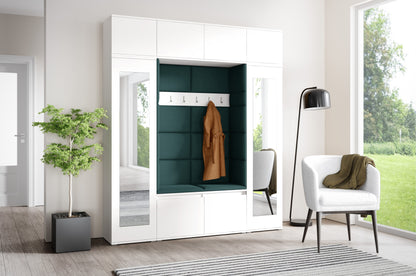 PK Emi 32 Hallway Wardrobe White - Upholstered Panels in Various Colours