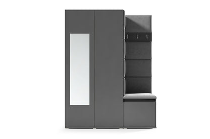 PK Emi 11 Hallway Wardrobe Sonoma - Upholstered Panels in Various Colours