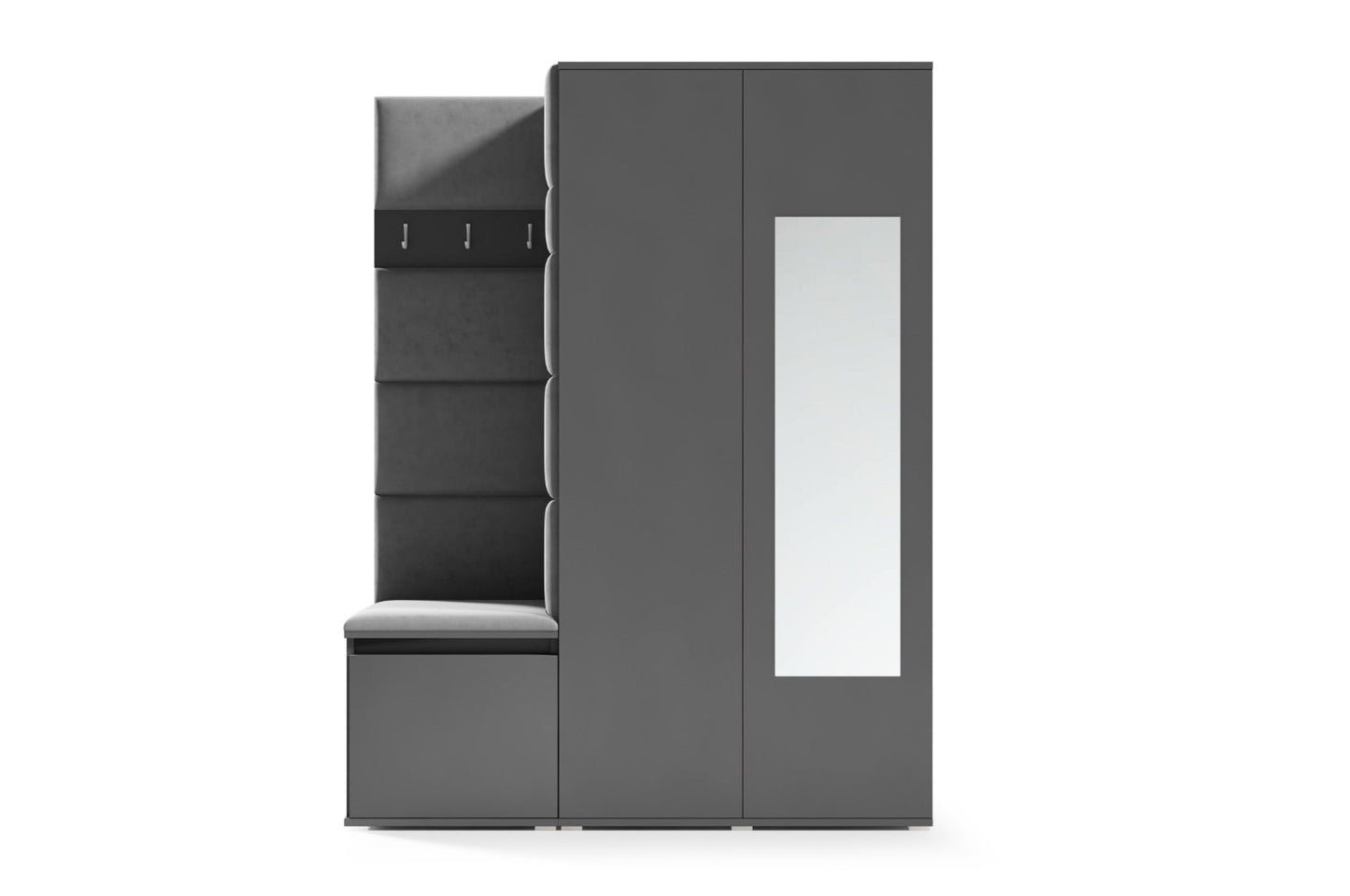 PK Emi 11 Hallway Wardrobe Sonoma - Upholstered Panels in Various Colours