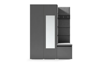 PK Emi 11 Hallway Wardrobe Sonoma - Upholstered Panels in Various Colours