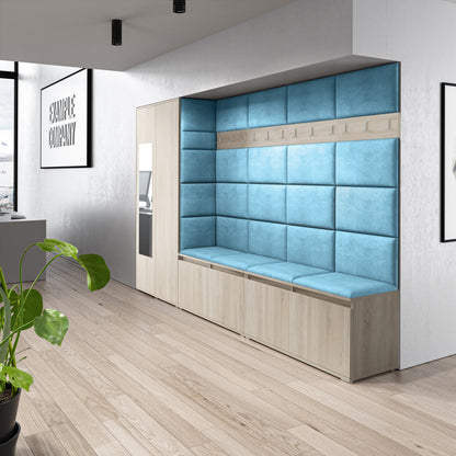 PK Emi 9 Hallway Wardrobe Sonoma Oak - Upholstered Panels in Various Colours