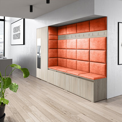 PK Emi 9 Hallway Wardrobe Sonoma Oak - Upholstered Panels in Various Colours