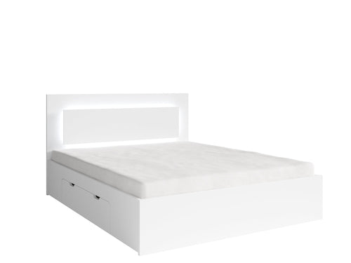 MO Fino Bed with Drawer – White