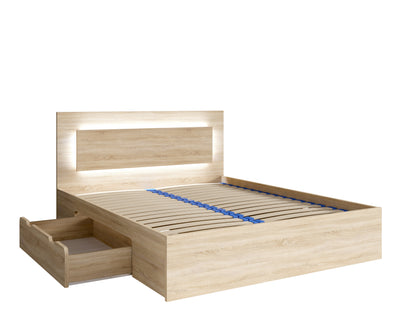 MO Fino Bed with Drawer – Sonoma Oak