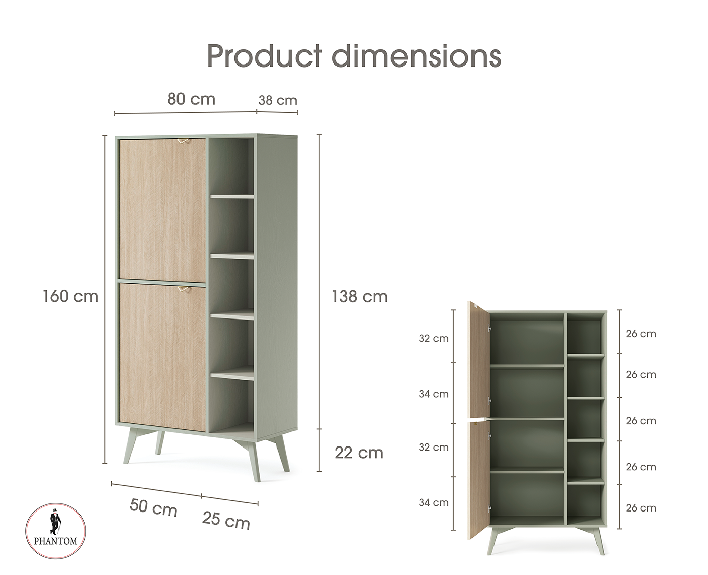 Forest Cabinet RG80 - Storage Cabinet Sand Beige