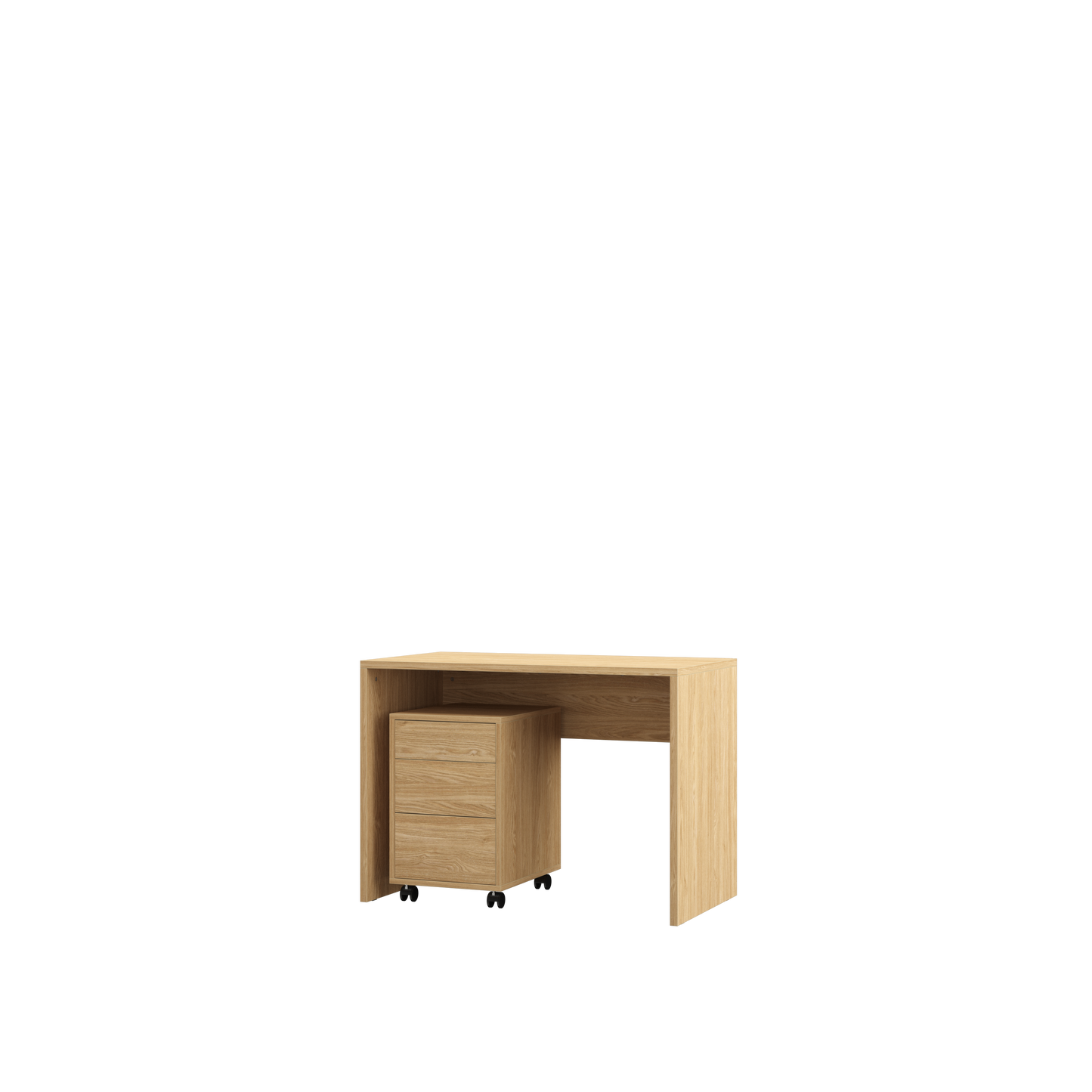 Customizable Genius Murphy Bed with Sofa Set 140 x 200 cm Olied Oak, LED Lighting