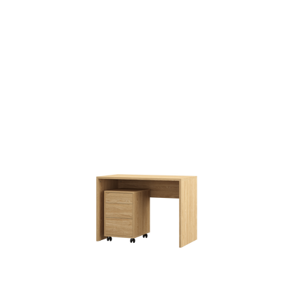 Customizable Genius Murphy Bed Furniture Set 160 x 200 cm Olied Oak, LED Lighting