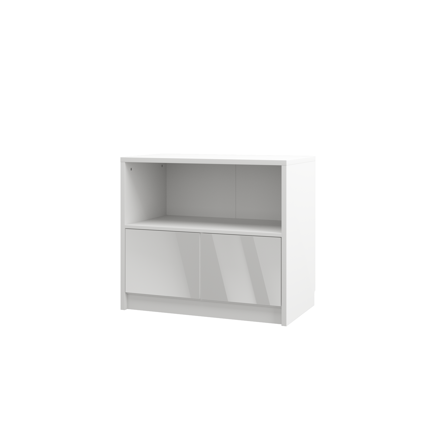 Customizable Genius Murphy Bed with Sofa Set 140 x 200 cm White Gloss, LED Lighting