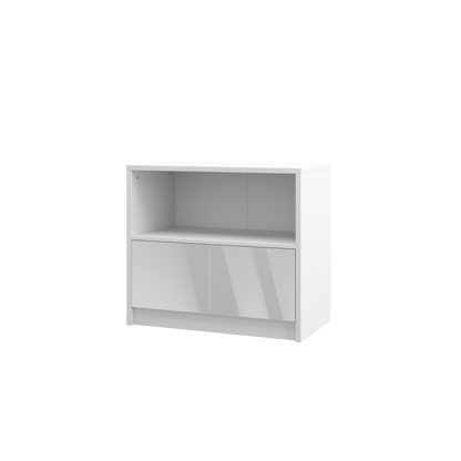 Customizable BASIC Murphy Bed  Horizontal Furniture Set White Gloss 90, 120, 140 x 200 cm