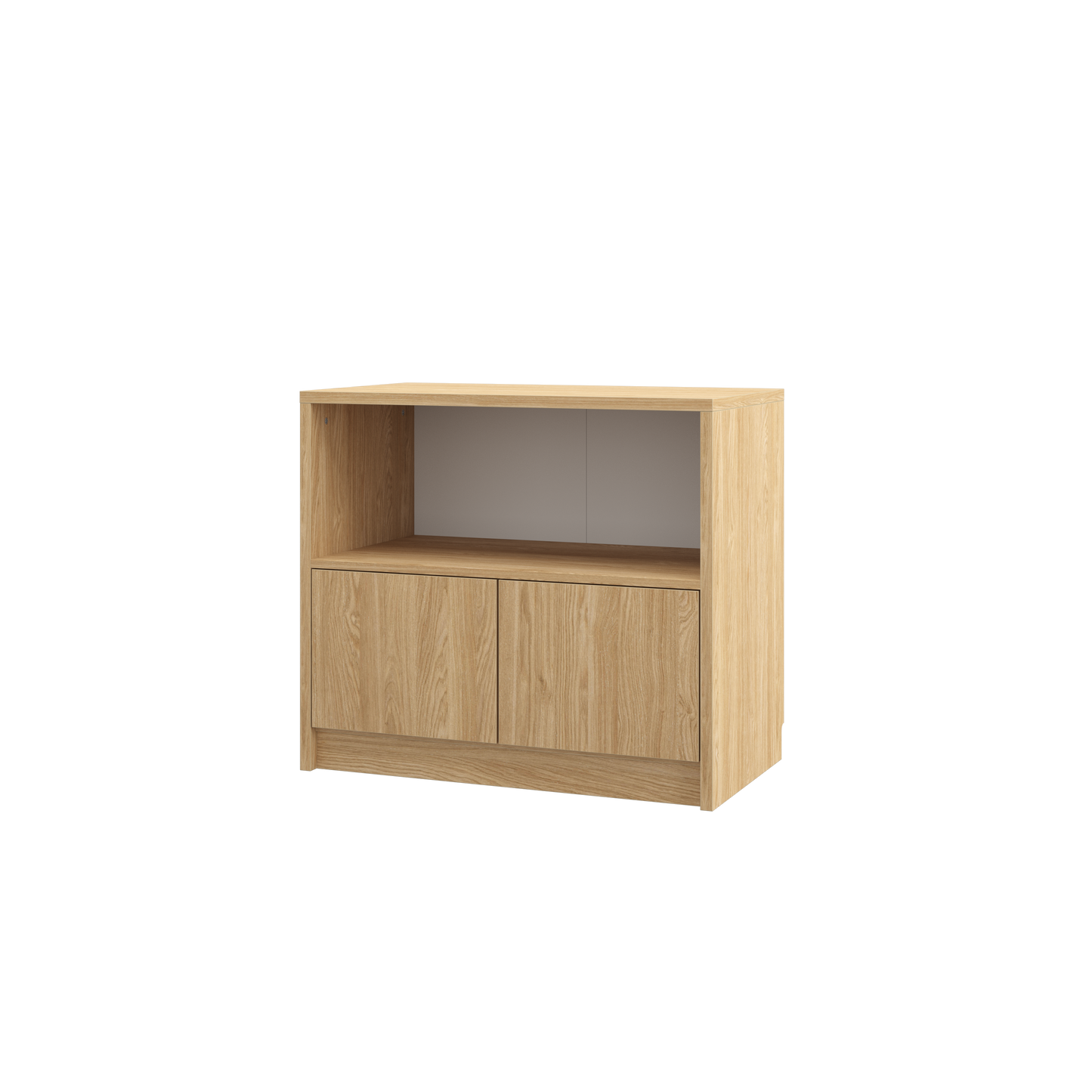 Customizable Genius Murphy Bed Furniture Set 140 x 200 cm Olied Oak, LED Lighting