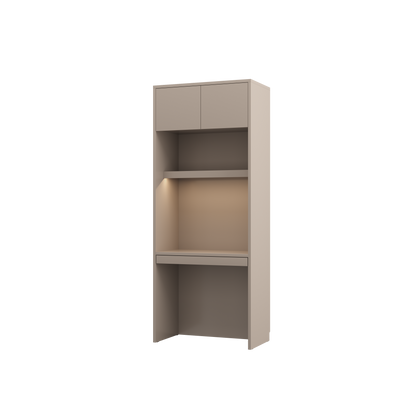 Customizable Genius Murphy Bed with Sofa Set 140 x 200 cm Congo, LED Lighting