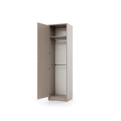 Genius Vertical Murphy Bed with Desk & Wardrobes – with 140x200 cm Mattress, LED Lighting