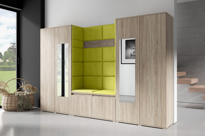 PK Emi 10 Hallway Wardrobe Sonoma- Upholstered Panels in Various Colours