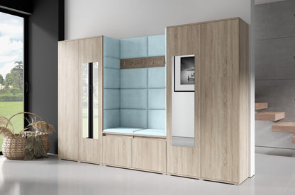 PK Emi 10 Hallway Wardrobe Sonoma- Upholstered Panels in Various Colours
