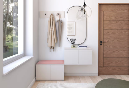 PK Bianco 7 Hallway Wardrobe Set - Upholstered Panels in Various Colours