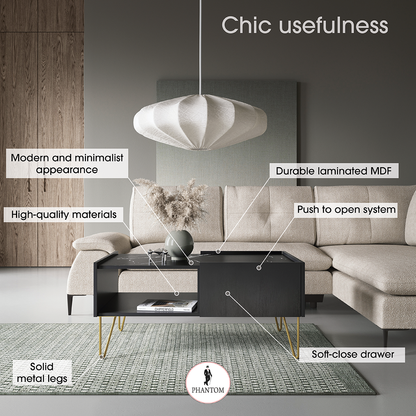 Harmony Coffee Table L97 - Coffee table with One Drawer