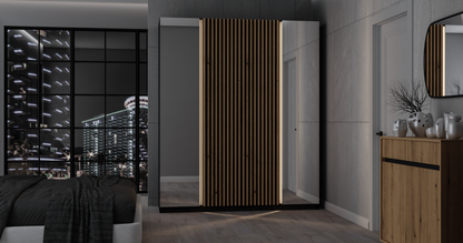 LE KAJA BL/BL-EV 2 2LAM Wardrobe with Mirror