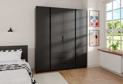 LE KAJA BL/BL 4F 3S Wardrobe