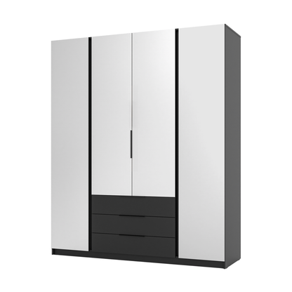 LE KAJA BL/BL 4 3S Wardrobe with Mirror