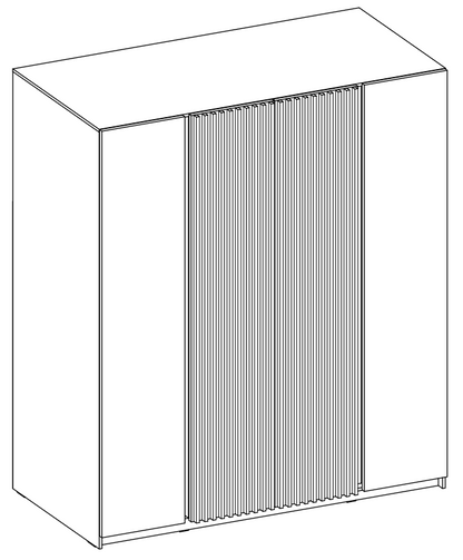 LE KAJA EV/EV-BL 2F 2LAM Wardrobe