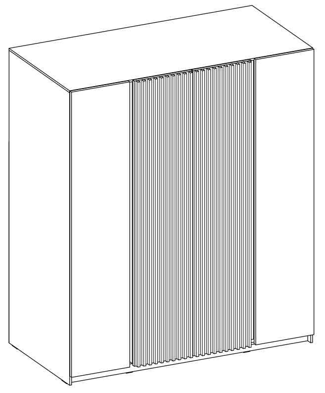 LE KAJA BL/BL-EV 2F 2LAM Wardrobe