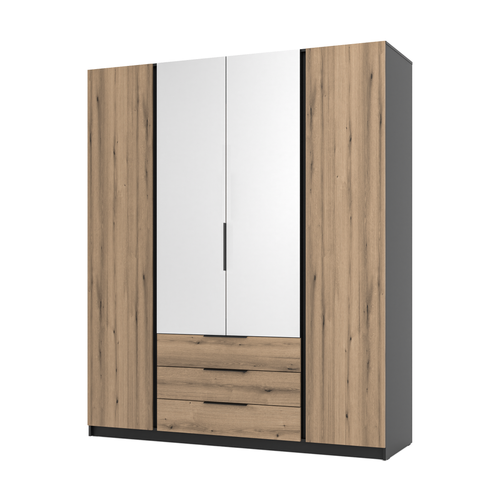 LE KAJA BL/EV 2F 2 3S Wardrobe with Mirror