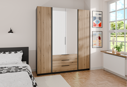 LE KAJA BL/EV 2F 2 3S Wardrobe with Mirror