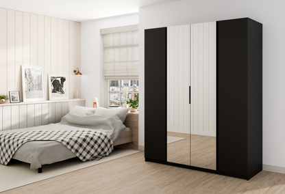 LE KAJA BL/BL 2F 2 Wardrobe with Mirror