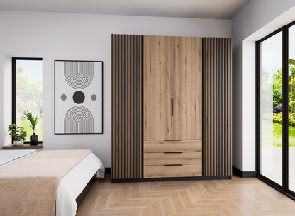 LE KAJA BL/EV-BL 2 LAM 2F 3S Wardrobe