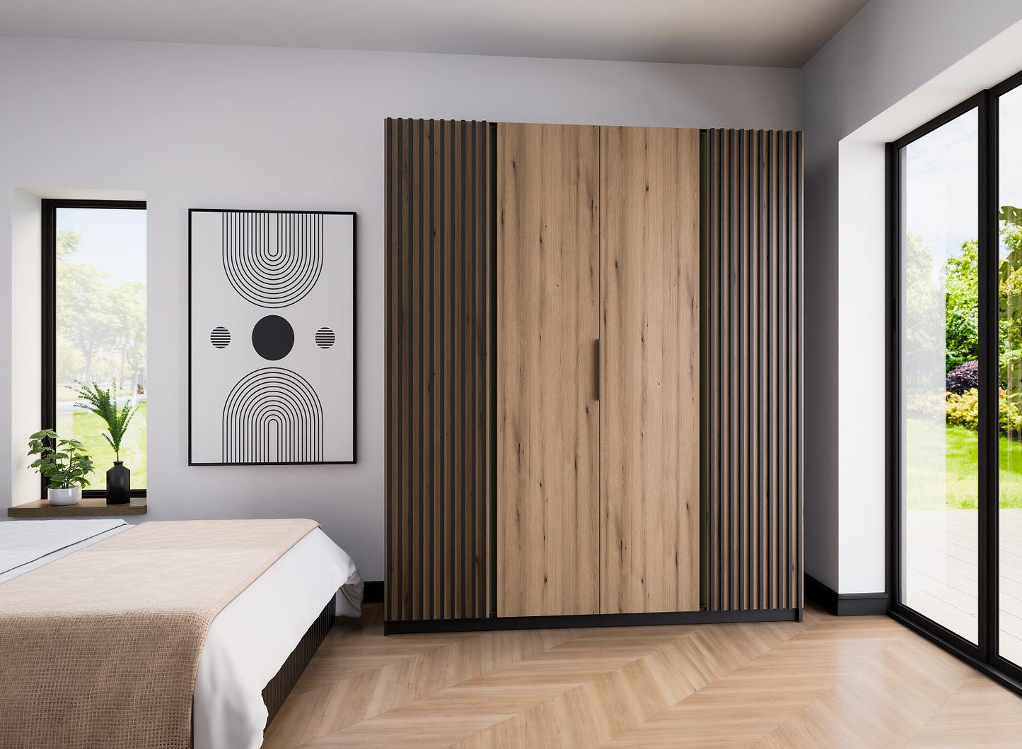 LE KAJA BL/EV-BL 2LAM 2F Wardrobe