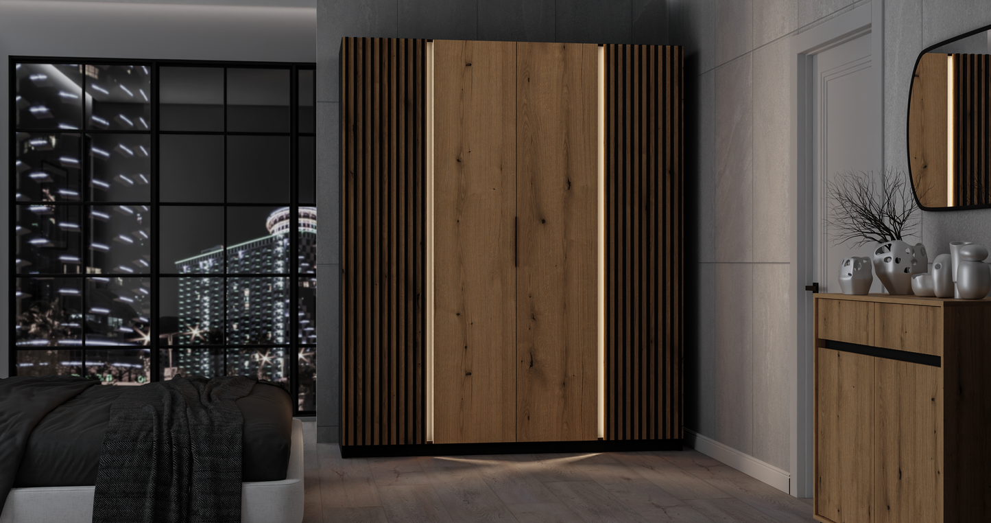 LE KAJA BL/EV-BL 2LAM 2F Wardrobe