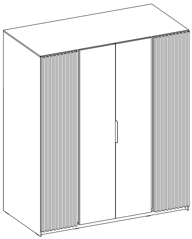 LE KAJA BL/BL-EV 2LAM 2F Wardrobe