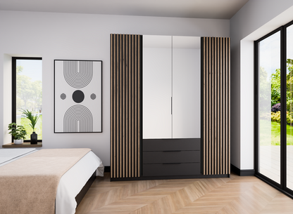 LE KAJA BL/BL-EV 2LAM 2F 3S Wardrobe with Mirror