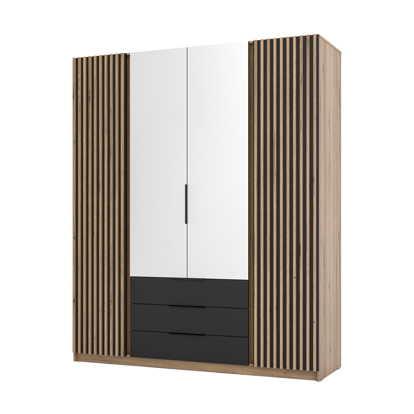 LE KAJA EV/BL-EV 2LAM 2 3S Wardrobe with Mirror