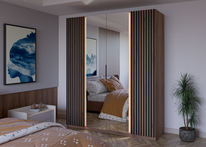 LE KAJA EV/EV-BL 2LAM 2 Wardrobe with Mirror
