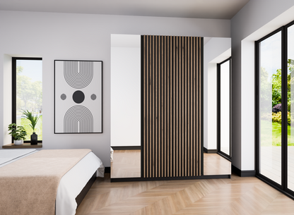 LE KAJA BL/BL-EV 2 2LAM Wardrobe with Mirror