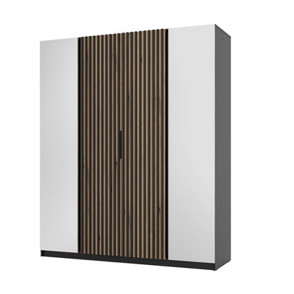 LE KAJA BL/EV-BL 2 2LAM Wardrobe with Mirror