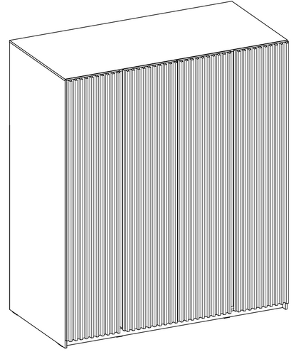 LE KAJA BL/EV-BL 4LAM  Wardrobe