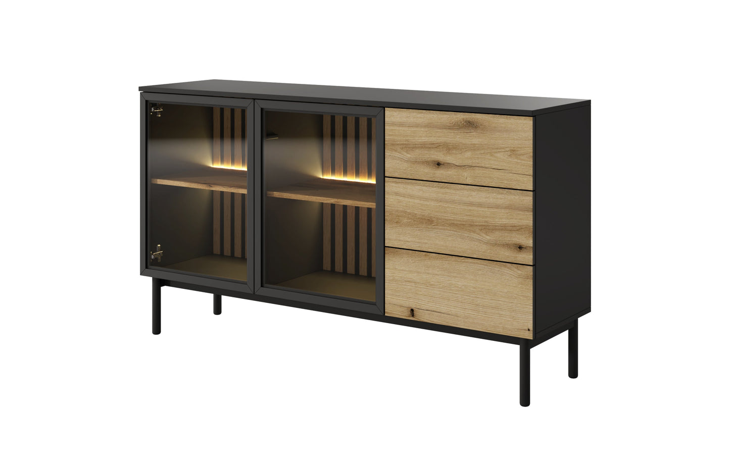 Lask Lang – Sideboard 150 cm 2 Doors 3 Drawers