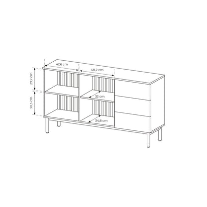 Lask Lang – Sideboard 150 cm 2 Doors 3 Drawers