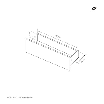 Lask Lang Coffee Table with Drawer