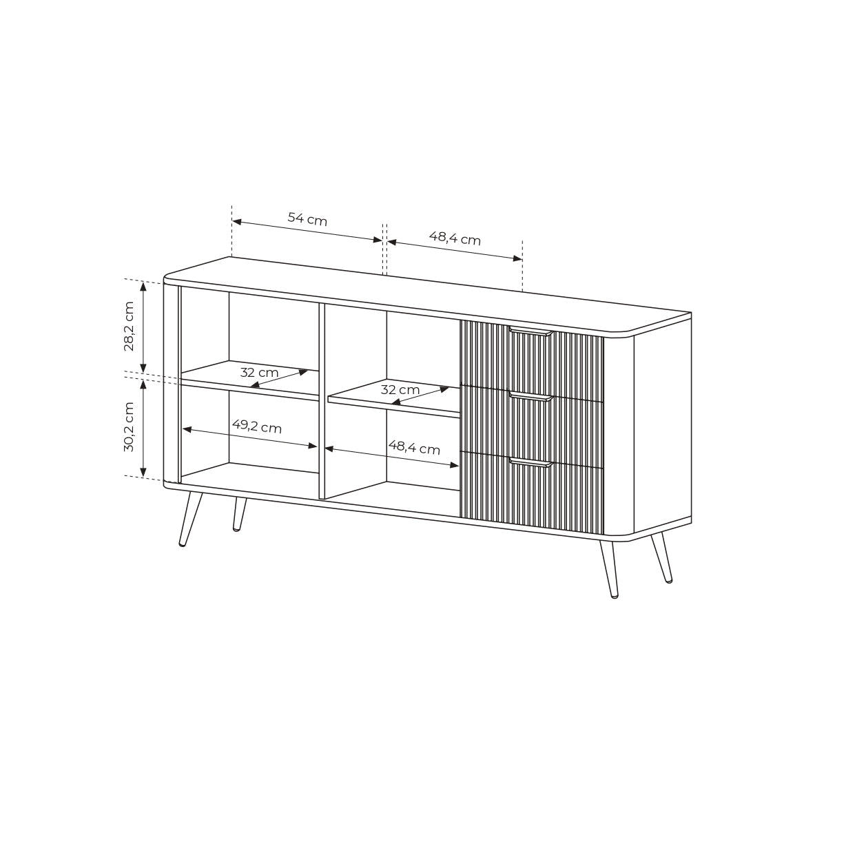 Lask Lante – Chest of Drawers 163 2D3S