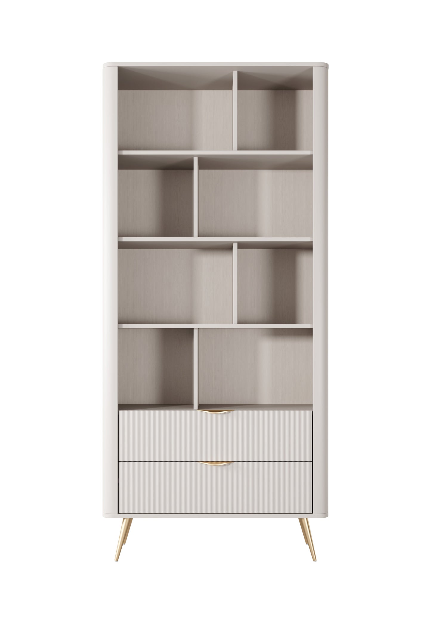 Lask Lante – Bookcase Beige (88.2 × 193.8 × 38 cm)